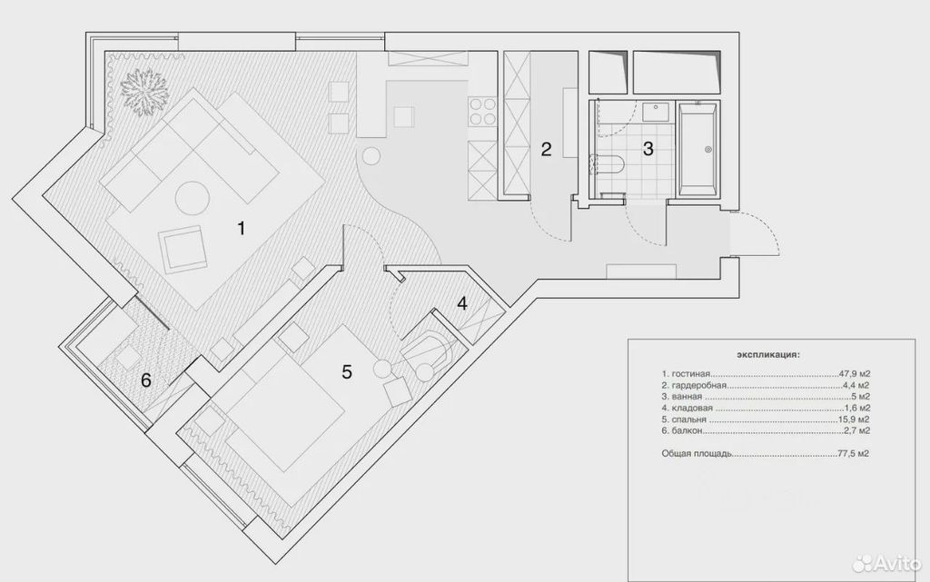 m. Narodnoe Opolchenie: Apartment, 2-rooms