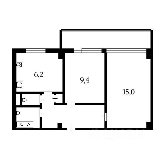 m. Slavyansky bulvar: Apartment, 2-rooms