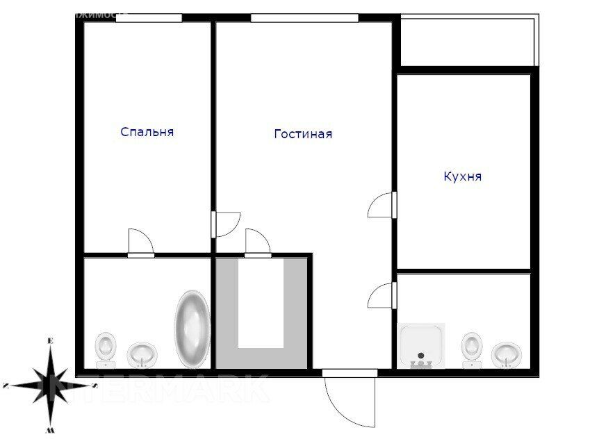 m. Delovoy tsentr (Vystavochnaya): Apartment, 2-rooms