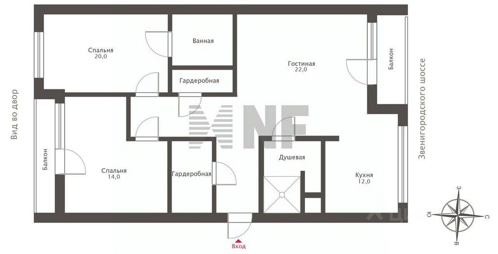 m. Ulitsa 1905 goda: Apartment, 3-rooms