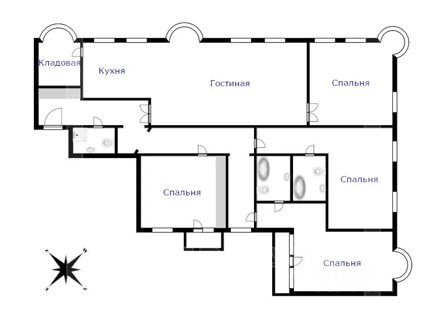 m. Borovitskaya: Apartment, 5-rooms