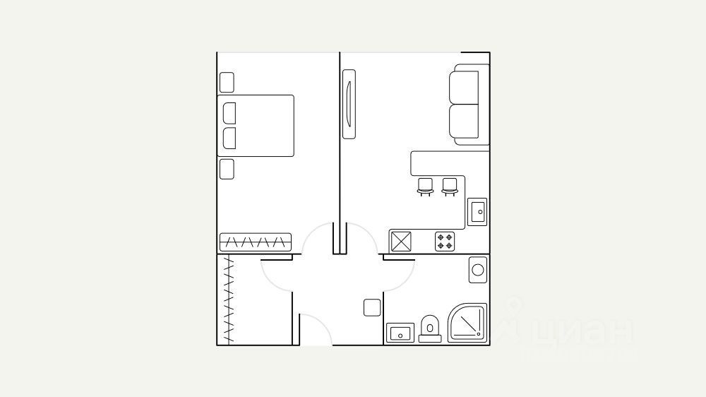 m. Bagrationovskaya: Apartment, 2-rooms