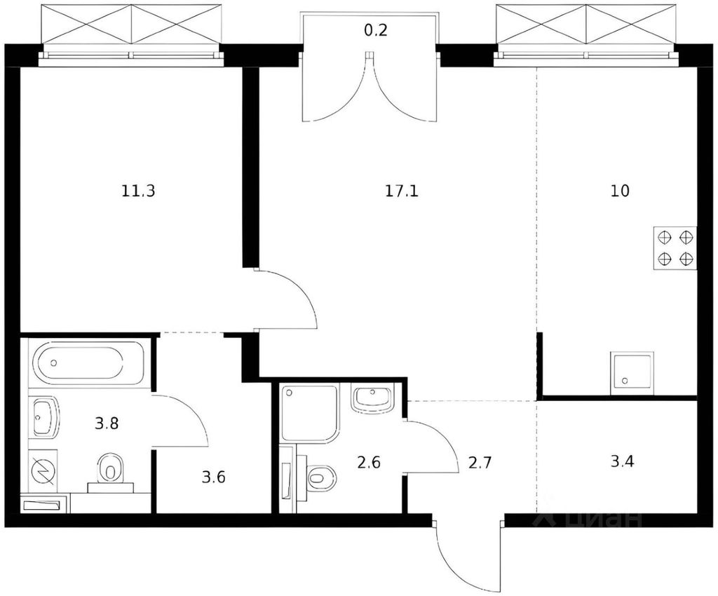 m. Fili: Apartment, 2-rooms
