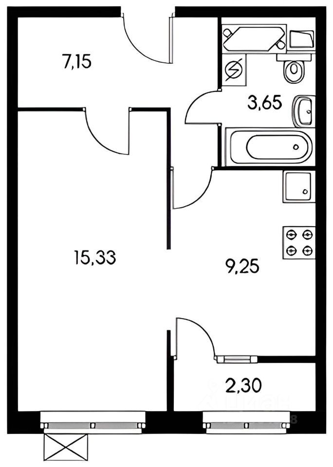 m. Lukhmanovskaya: Apartment, 1-rooms