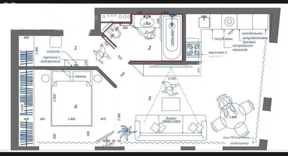 m. Alekseevskaya: Apartment, 2-rooms