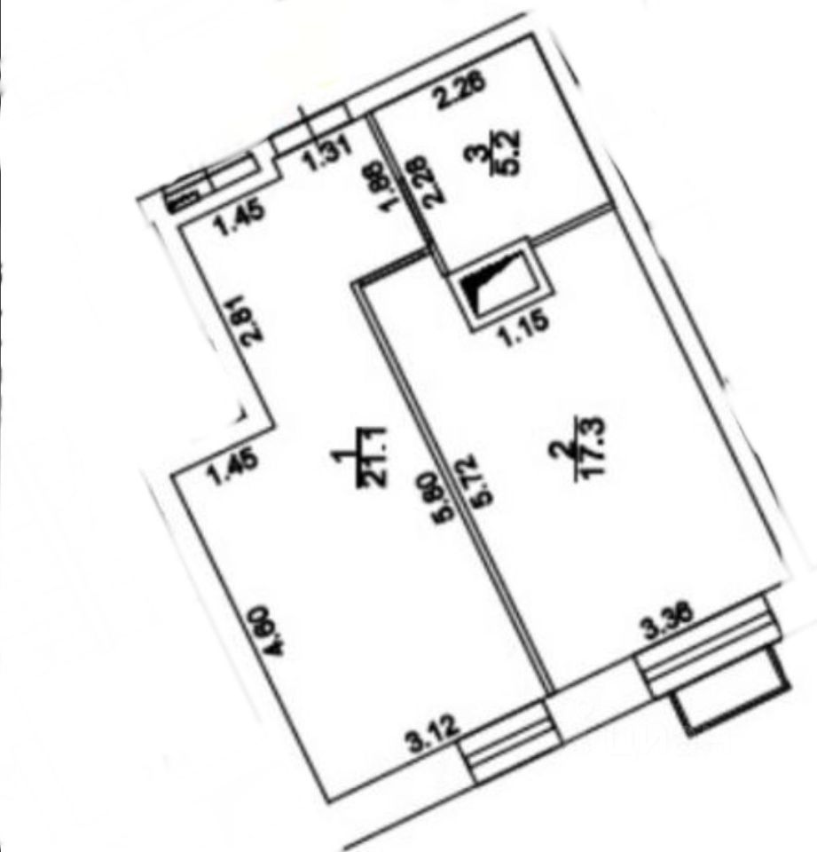 m. Shelepikha: Apartment, 2-rooms