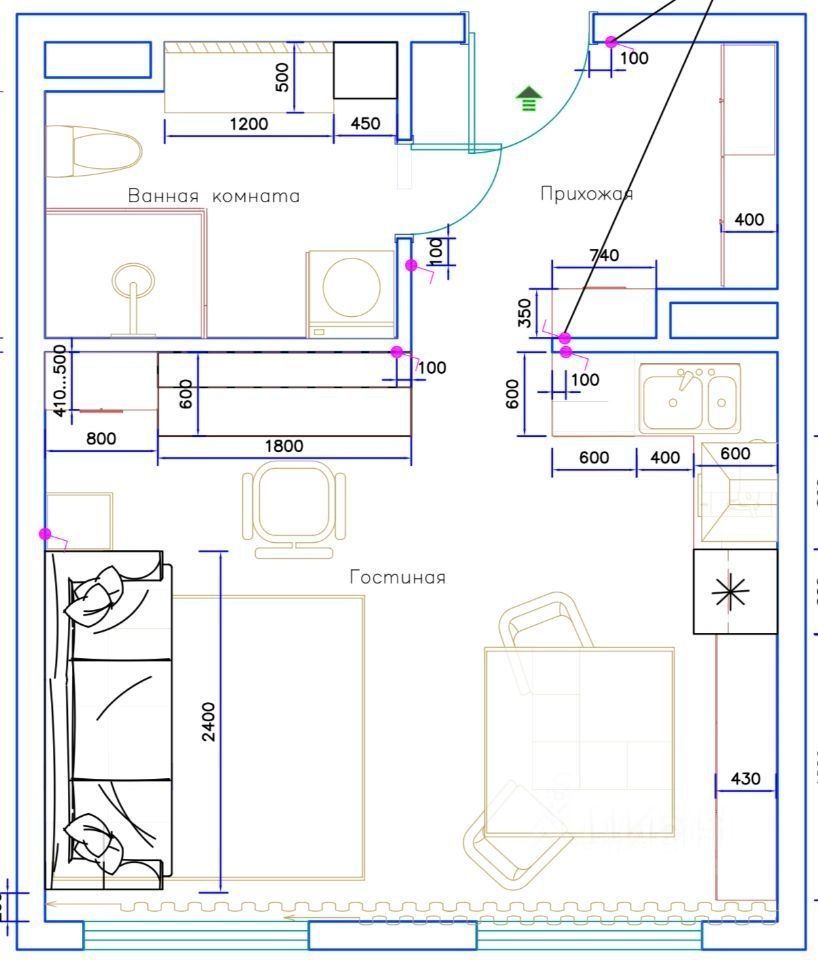 m. Baumanskaya: Apartment, studio
