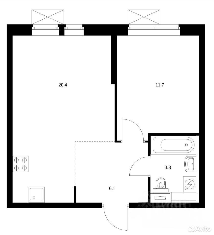 m. Vodny stadion: Apartment, 1-rooms