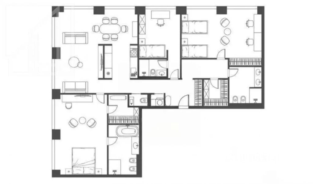 m. TsSKA: Apartment, 4-rooms