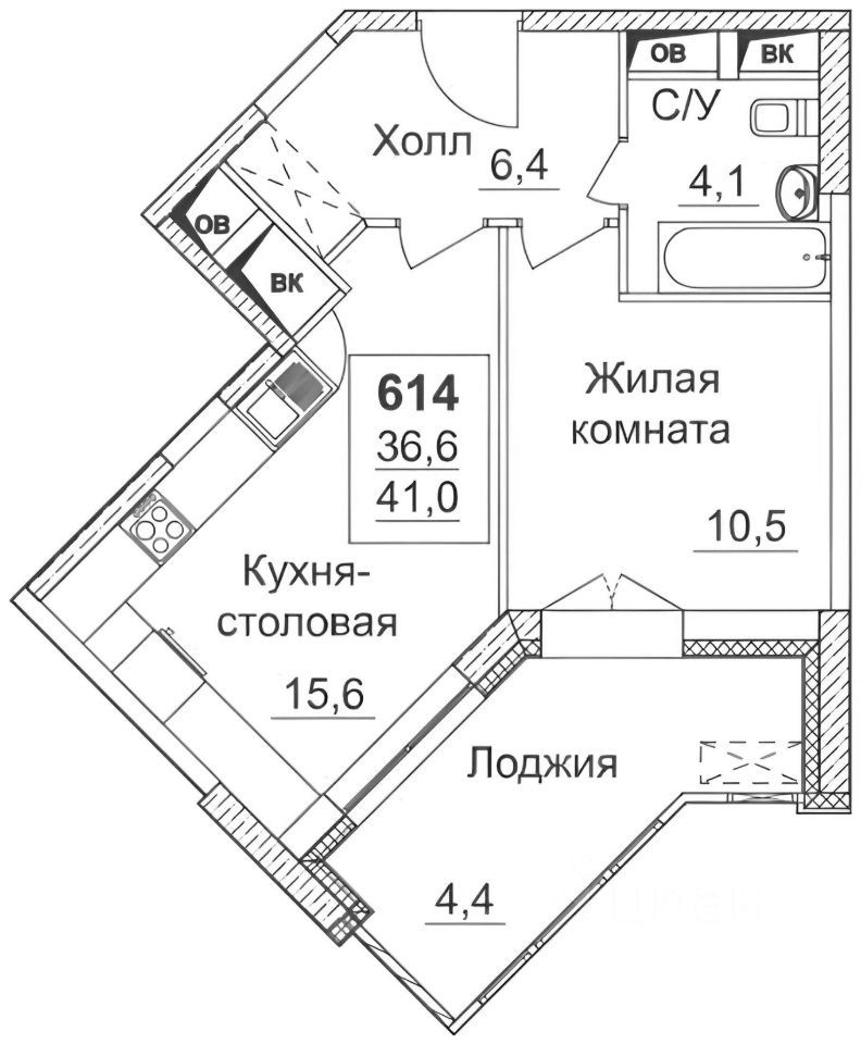 m. Khoroshevskaya: Apartment, 1-rooms