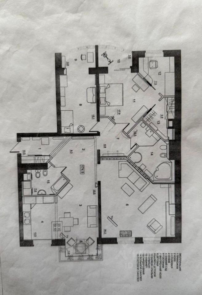 m. Zyuzino: Apartment, 3-rooms