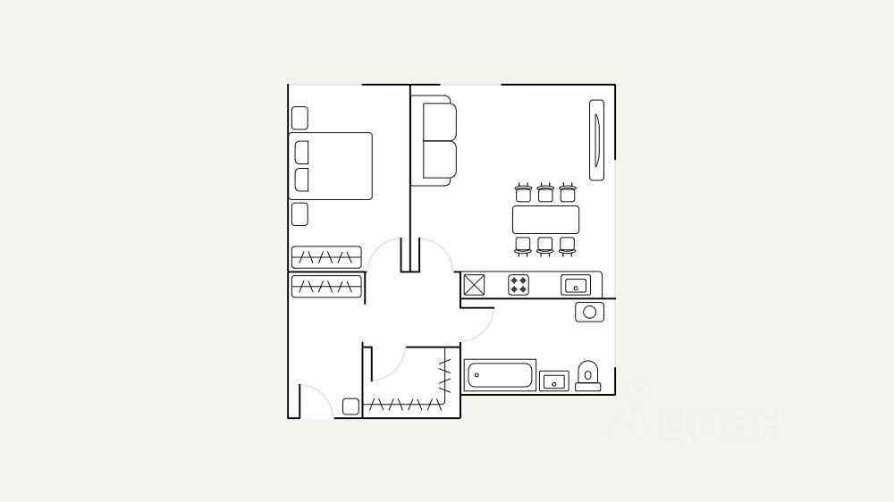 m. Bagrationovskaya: Apartment, 2-rooms