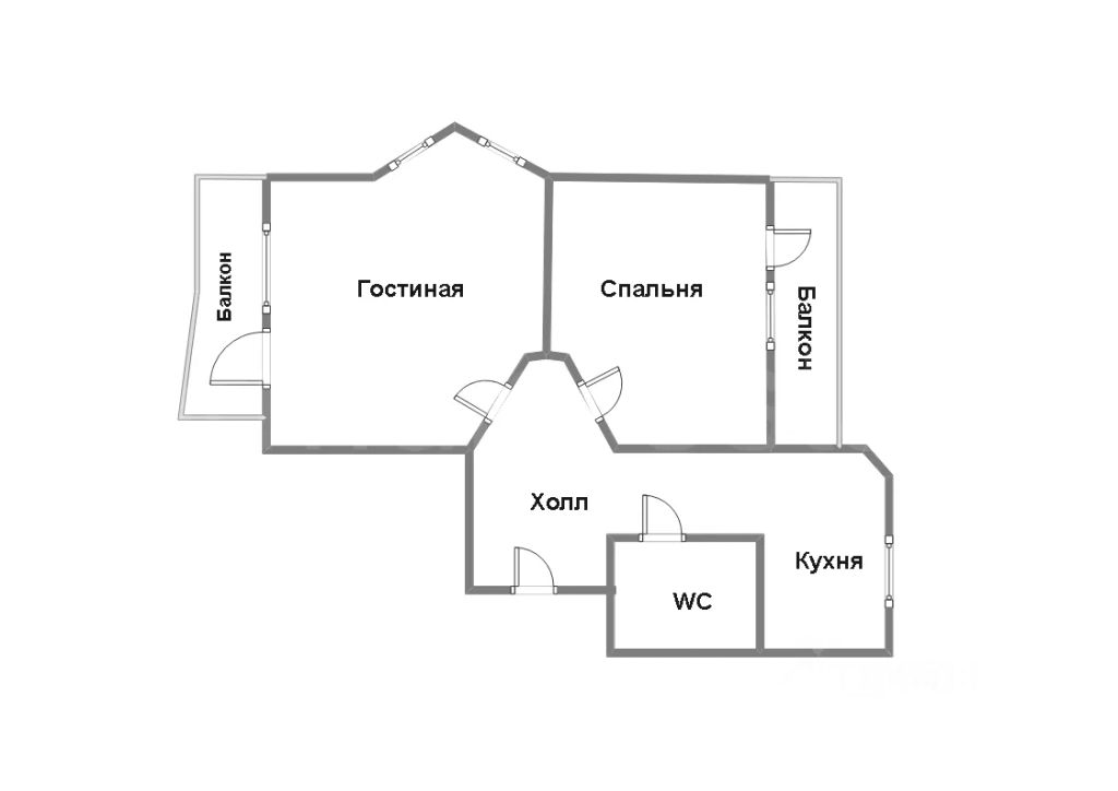 m. Ulitsa 1905 goda: Apartment, 2-rooms