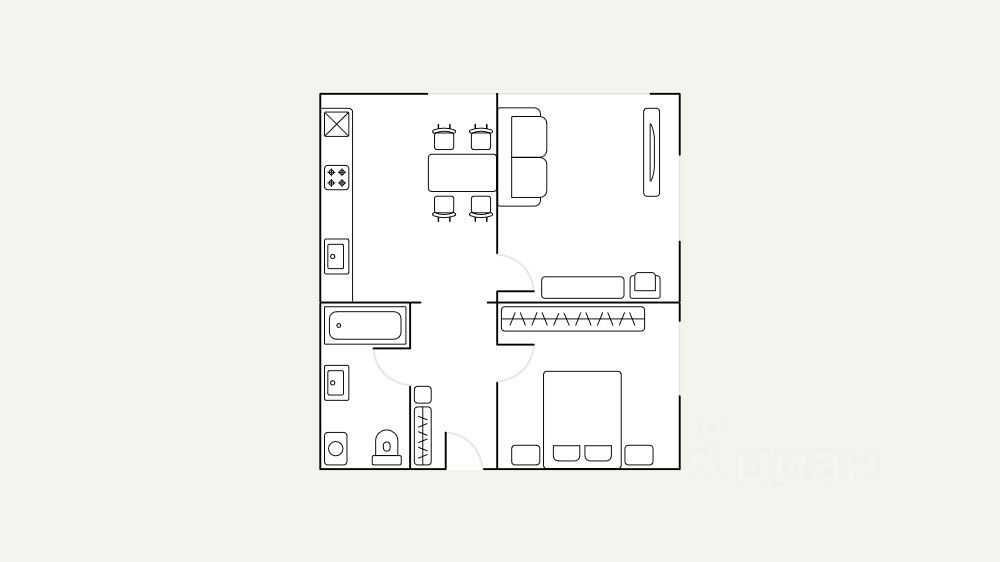 m. Bagrationovskaya: Apartment, 2-rooms