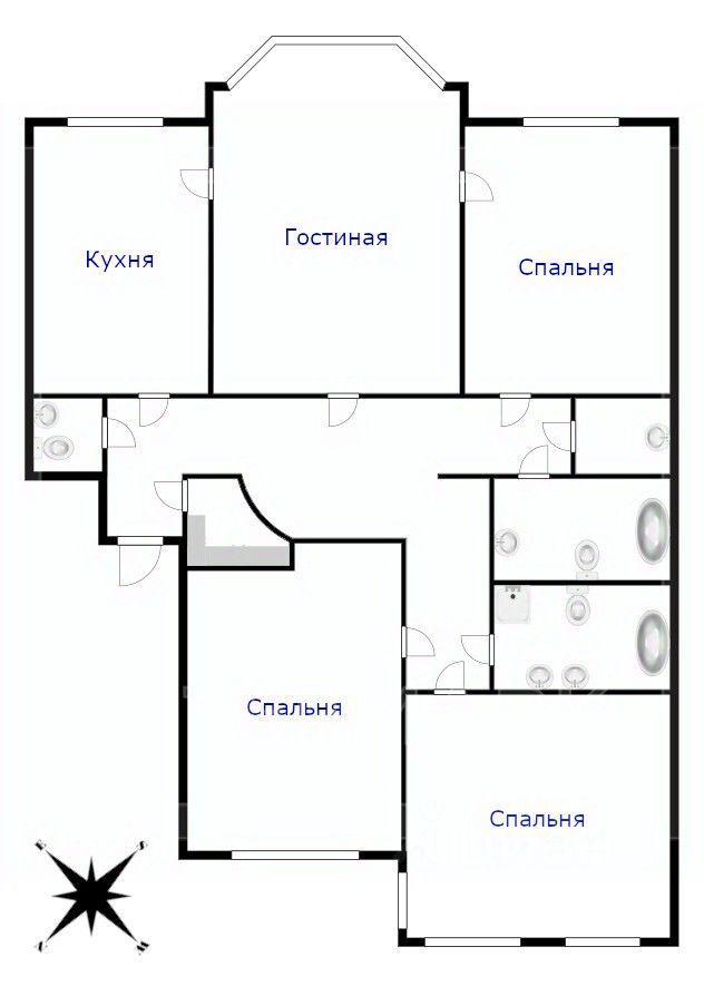 m. Kropotkinskaya: Apartment, 4-rooms