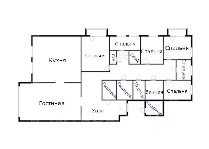 m. Oktyabrskaya: Apartment, 6-rooms