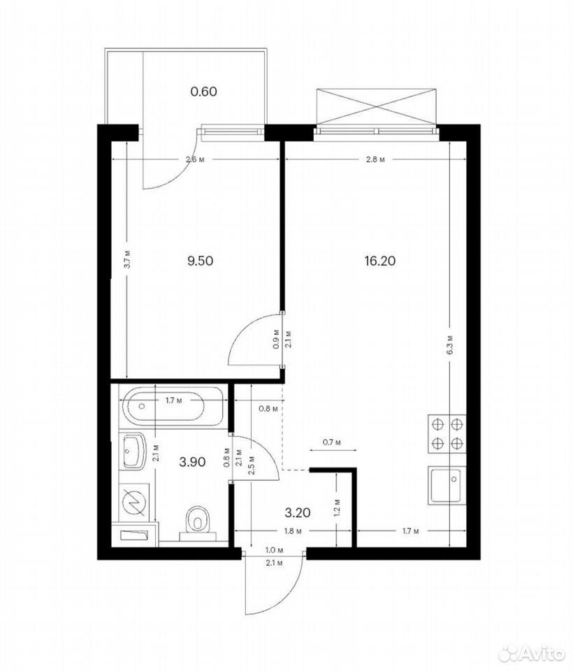m. Okruzhnaya: Apartment, 1-rooms