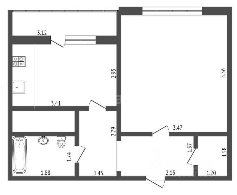 m. Penyagino: Apartment, 1-rooms