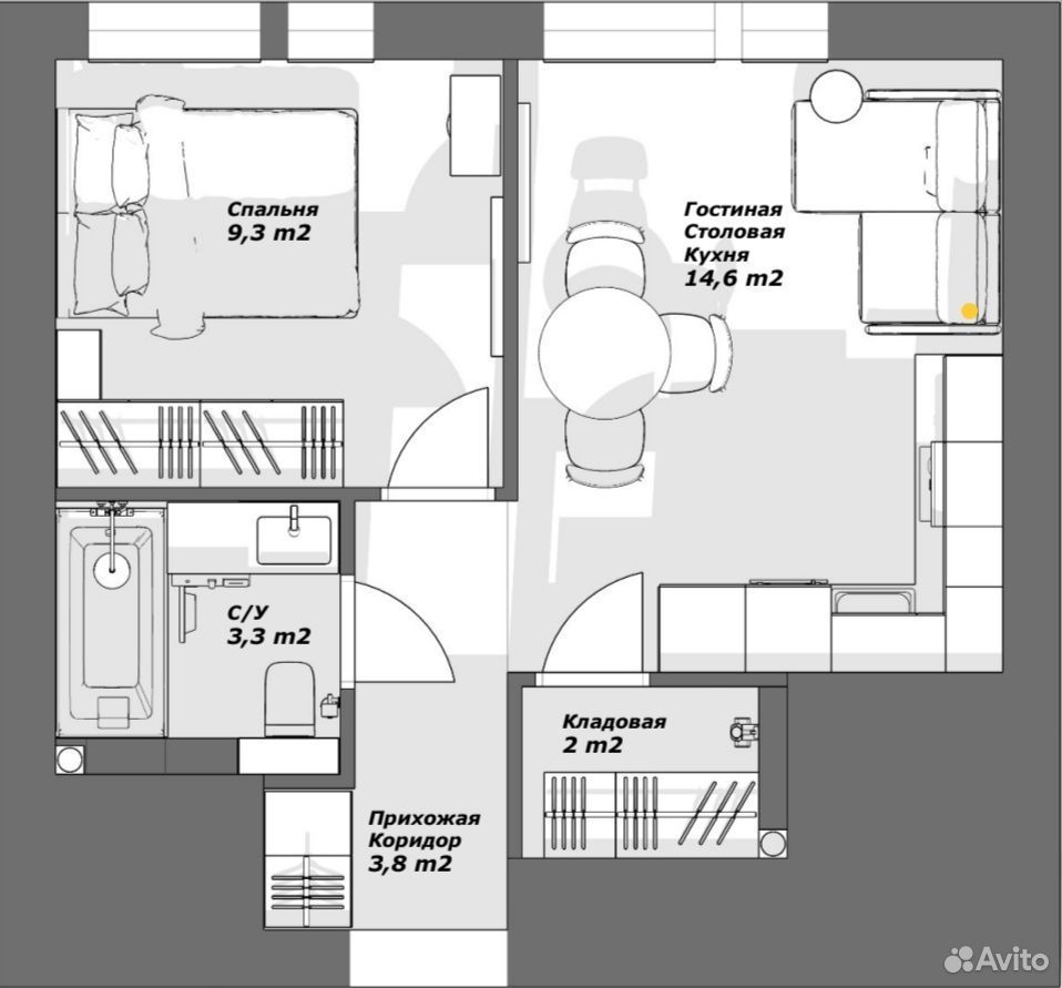 m. Dubrovka: Apartment, 1-rooms