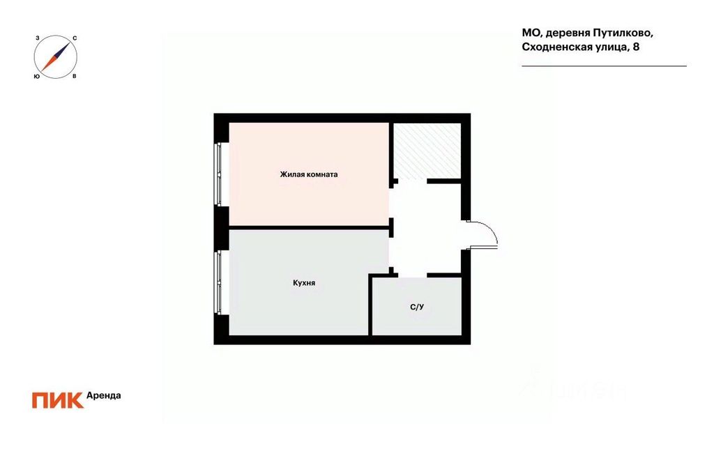 m. Pyatnitskoe shosse: Apartment, 1-rooms