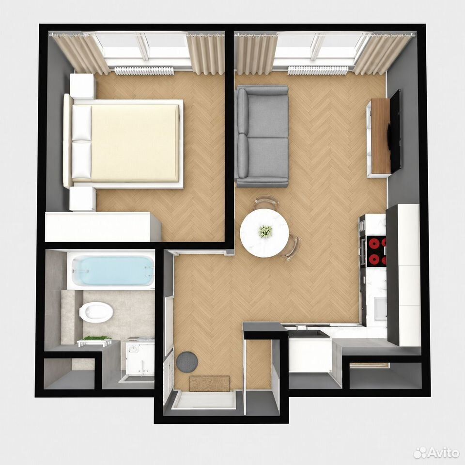 m. Maryina Roscha: Apartment, 1-rooms