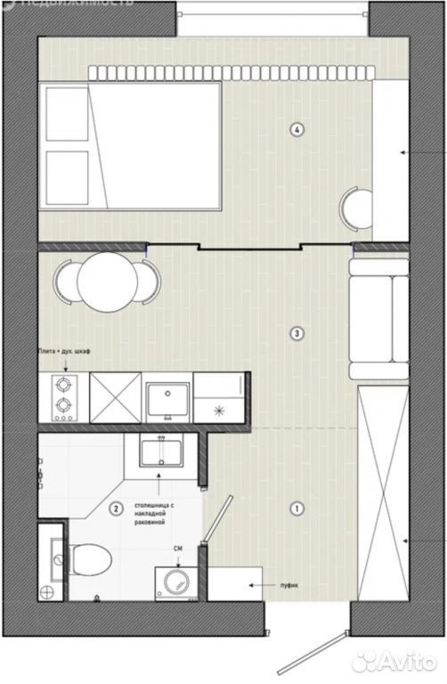 m. Aviamotornaya: Apartment, studio