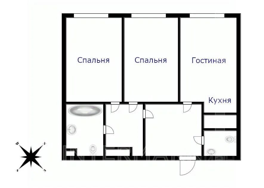 m. Shelepikha: Apartment, 2-rooms