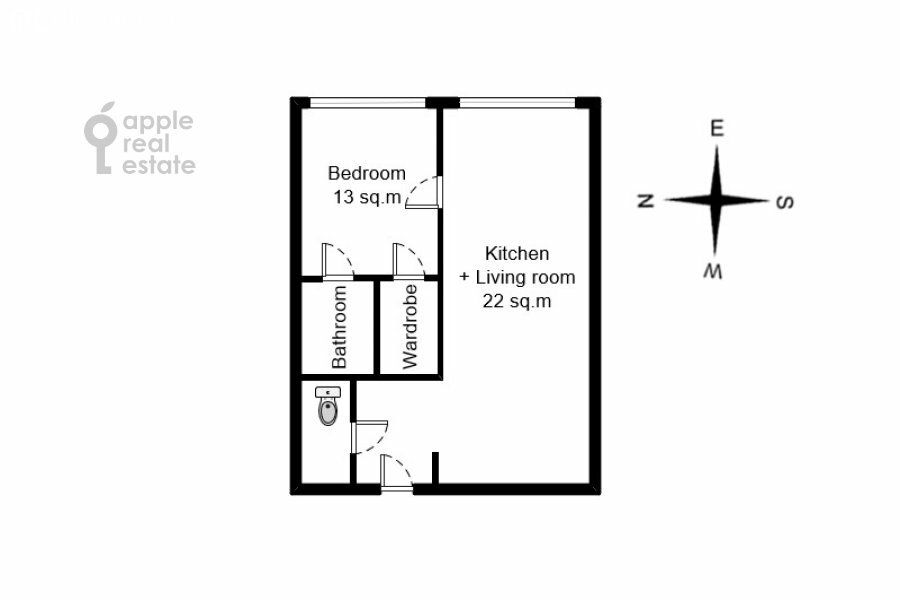 m. Kurskaya: Apartment, 2-rooms