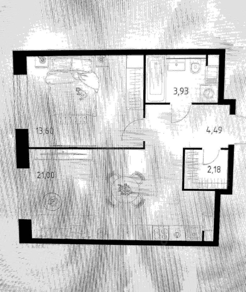 m. Maryina Roscha: Apartment, 1-rooms