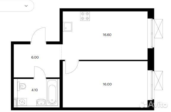 m. Filatov lug: Apartment, 1-rooms