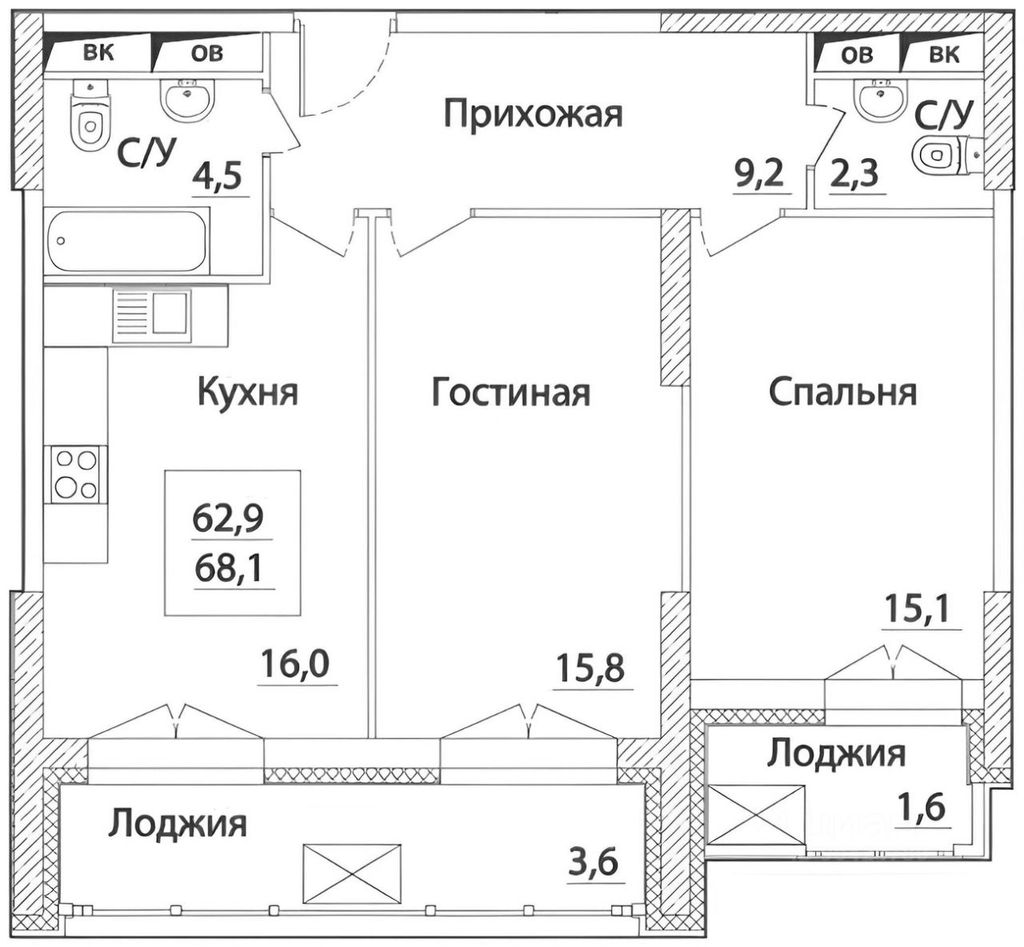 m. Khoroshevskaya: Apartment, 2-rooms