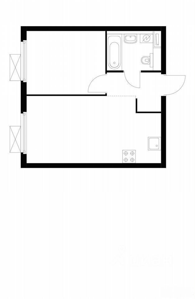 m. Lokomotiv: Apartment, 1-rooms