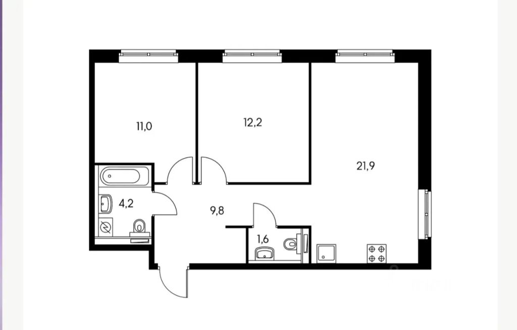 m. Medvedkovo: Apartment, 2-rooms