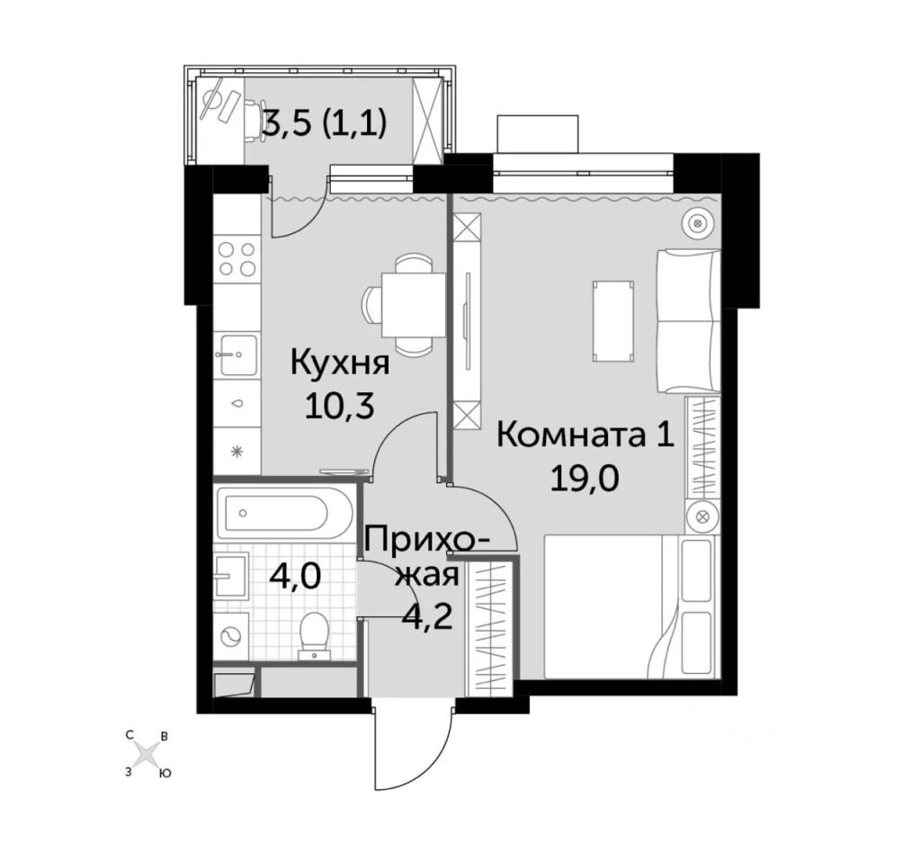 m. Medvedkovo: Apartment, 1-rooms