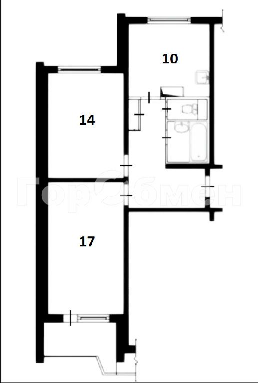 m. Kuzminki: Apartment, 2-rooms