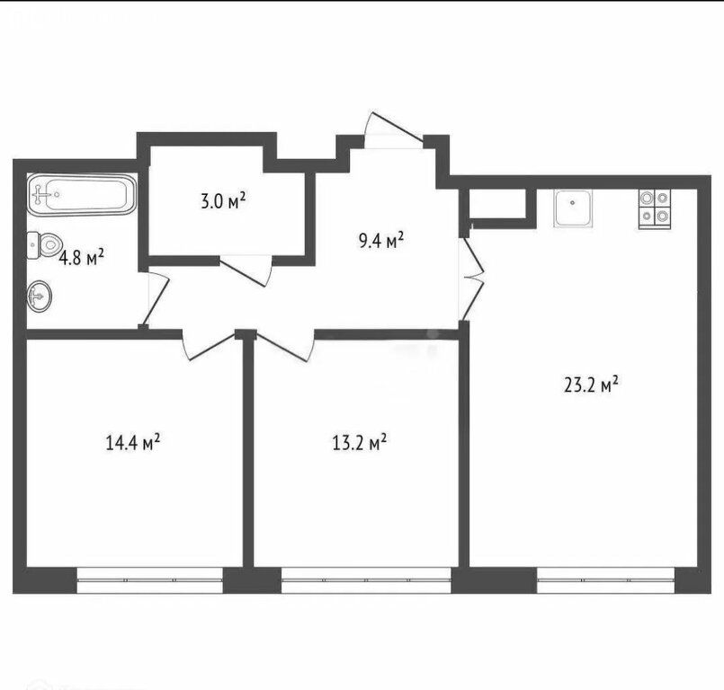 m. Davydkovo: Apartment, 2-rooms
