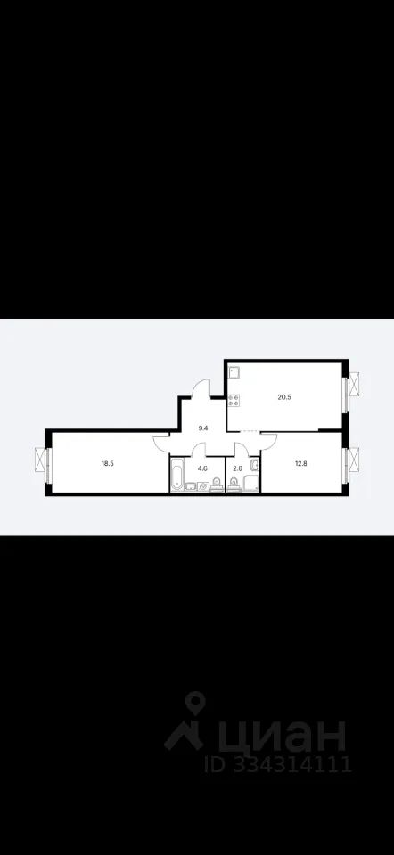m. Opalikha: Apartment, 2-rooms
