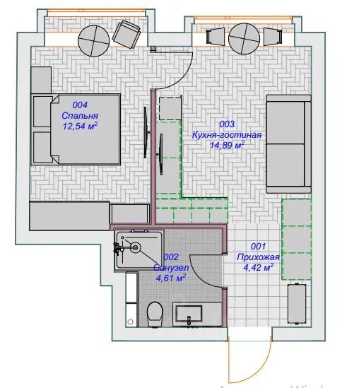 m. Michurinsky prospekt: Apartment, 2-rooms