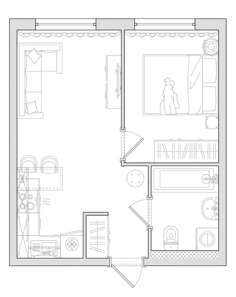 m. Lokomotiv: Apartment, 1-rooms