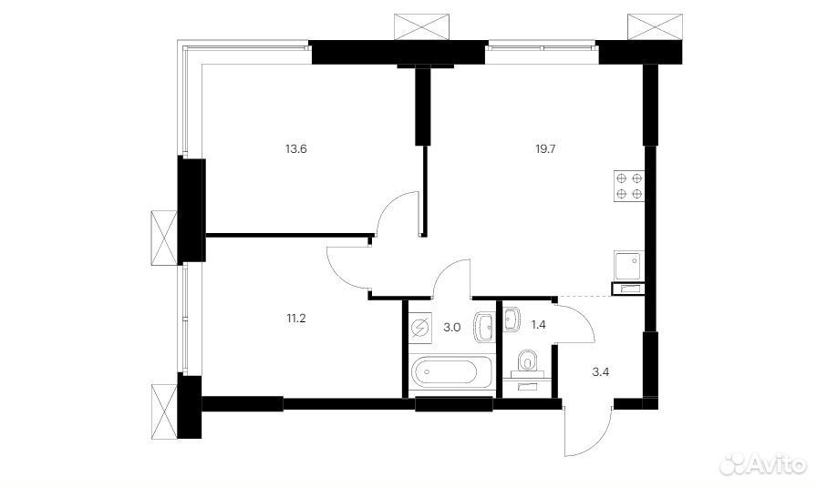 m. Streshnevo: Apartment, 2-rooms