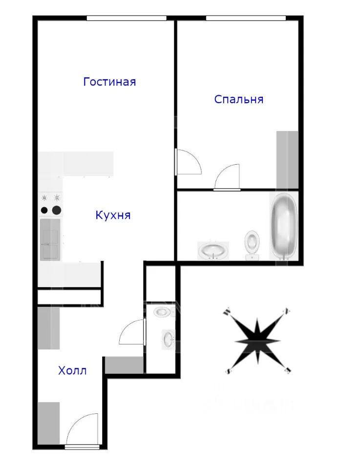 m. Belorusskaya: Apartment, 2-rooms
