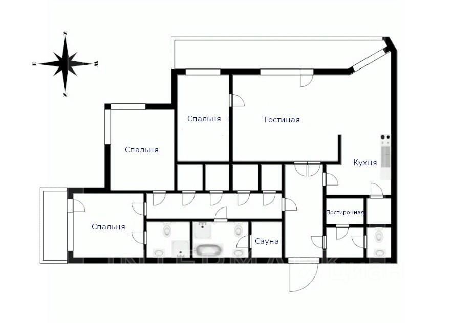 m. Mayakovskaya: Apartment, 4-rooms