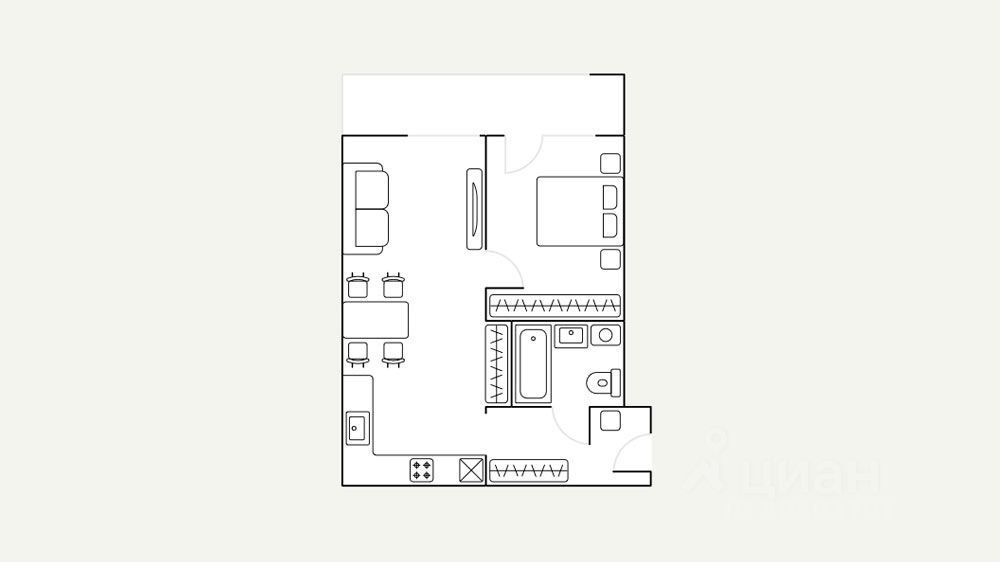 m. Bagrationovskaya: Apartment, 2-rooms