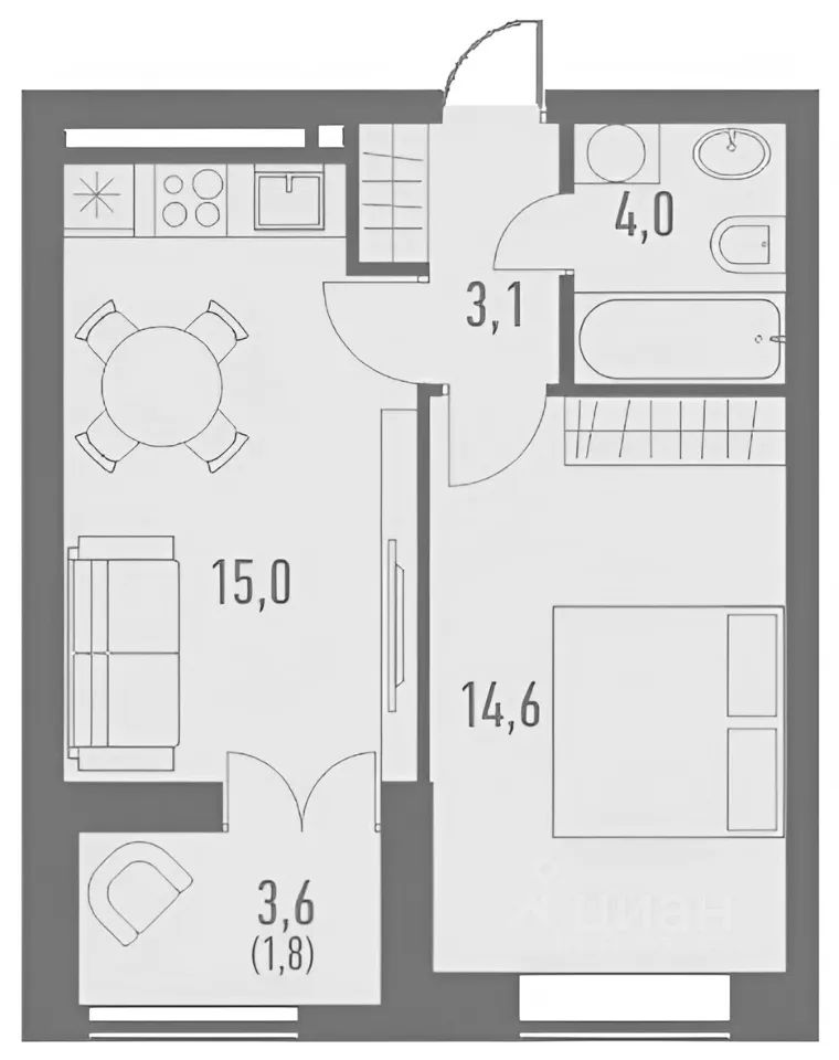 m. Stakhanovskaya: Apartment, 1-rooms