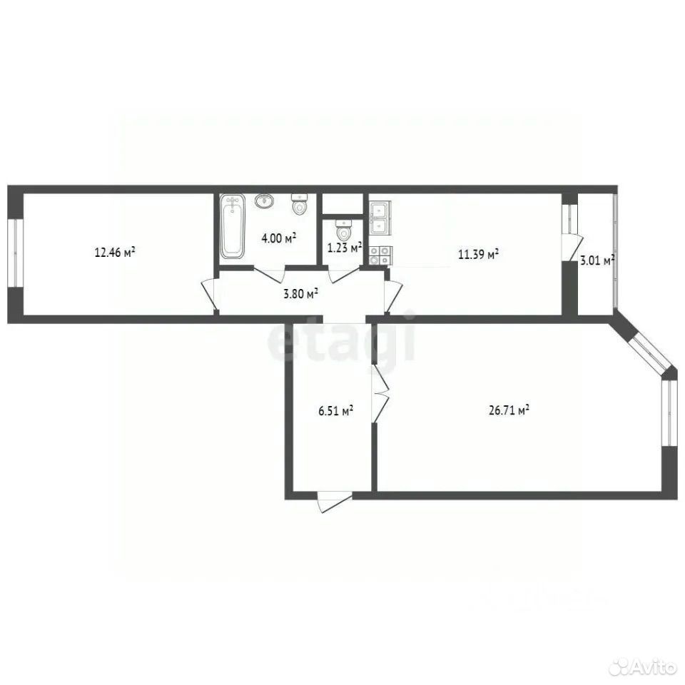 m. Dolgoprudnaya: Apartment, 2-rooms