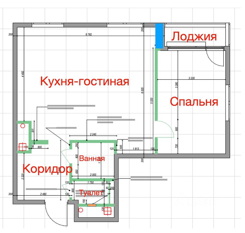 m. Ulitsa Milashenkova: Apartment, 2-rooms