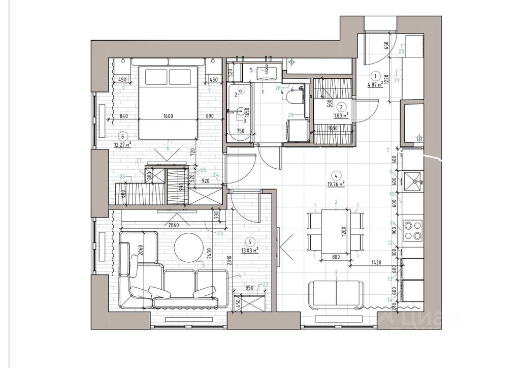 m. Ugreshskaya: Apartment, 2-rooms