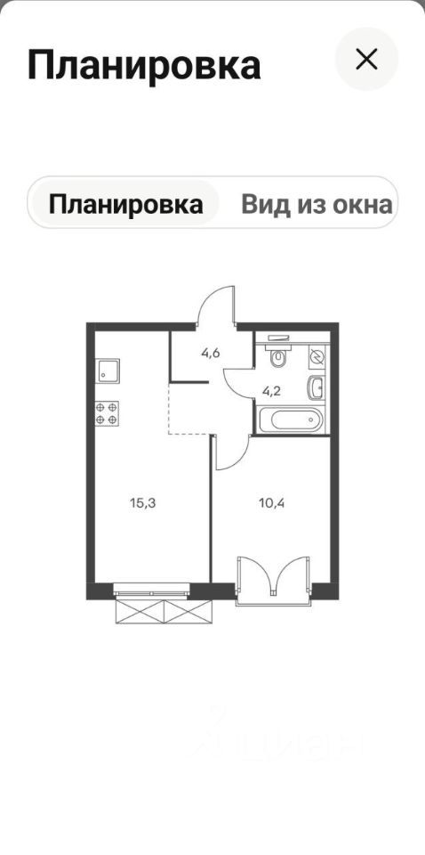 m. Spartak: Apartment, 1-rooms