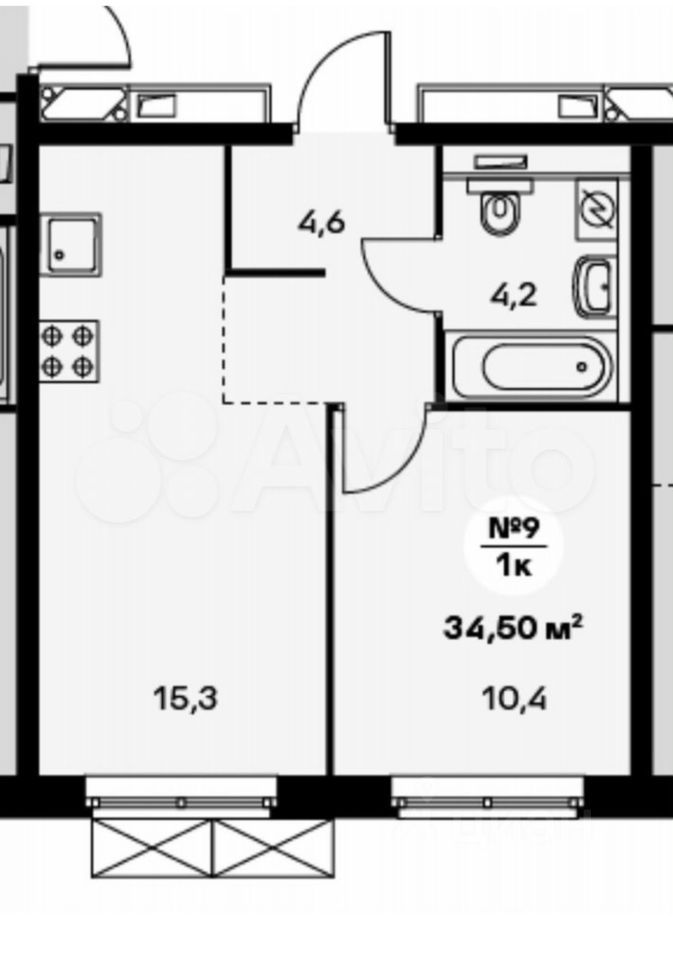 m. Spartak: Apartment, 1-rooms