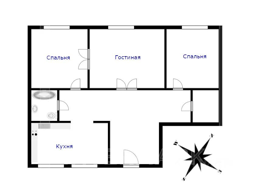 m. Tverskaya: Apartment, 3-rooms
